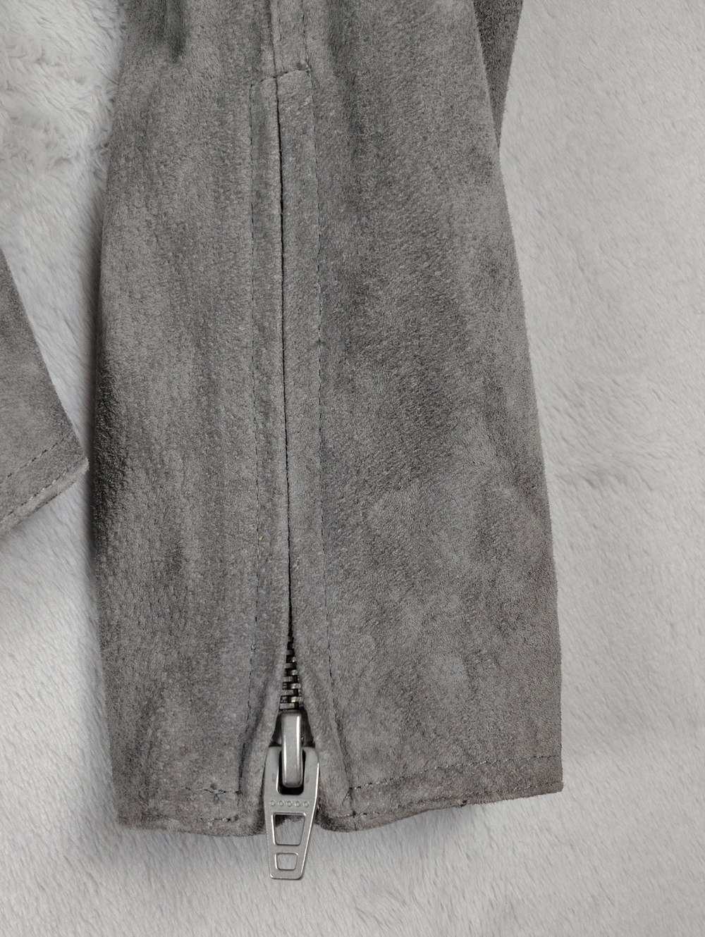 BlankNYC Gray Next Level Leather Suede Moto Biker Jacket Size Medium - Picture 8 of 15